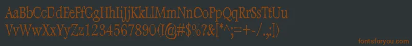 DweeboGothicCondensed Font – Brown Fonts on Black Background