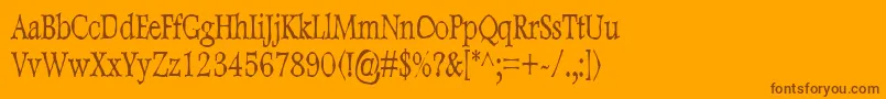 DweeboGothicCondensed Font – Brown Fonts on Orange Background