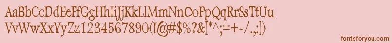 DweeboGothicCondensed Font – Brown Fonts on Pink Background