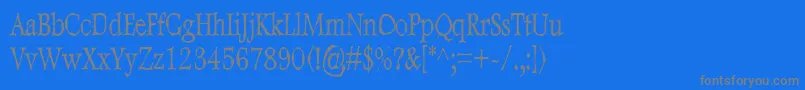 DweeboGothicCondensed Font – Gray Fonts on Blue Background