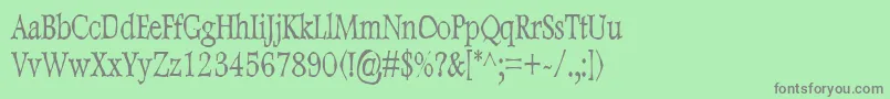 DweeboGothicCondensed Font – Gray Fonts on Green Background