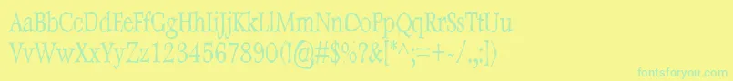 DweeboGothicCondensed Font – Green Fonts on Yellow Background