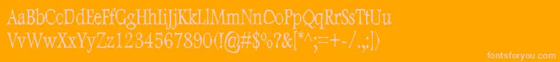 DweeboGothicCondensed Font – Pink Fonts on Orange Background