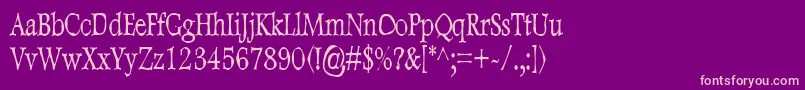 Police DweeboGothicCondensed – polices roses sur fond violet