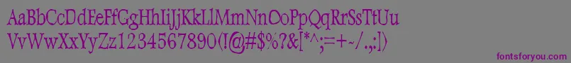 Шрифт DweeboGothicCondensed – фиолетовые шрифты на сером фоне