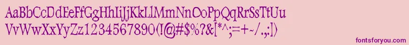 DweeboGothicCondensed Font – Purple Fonts on Pink Background