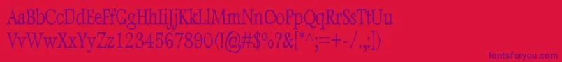 DweeboGothicCondensed Font – Purple Fonts on Red Background