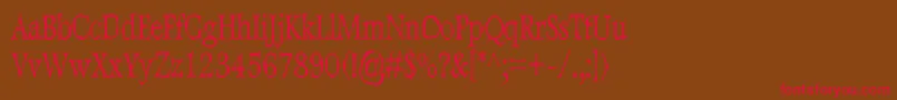 DweeboGothicCondensed Font – Red Fonts on Brown Background