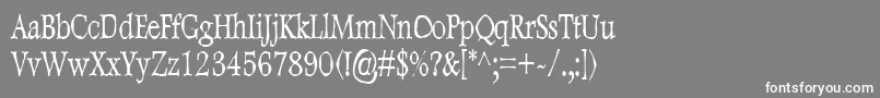 DweeboGothicCondensed Font – White Fonts on Gray Background