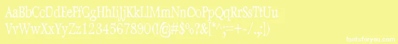 DweeboGothicCondensed Font – White Fonts on Yellow Background