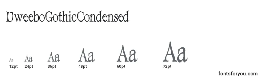 DweeboGothicCondensed Font Sizes