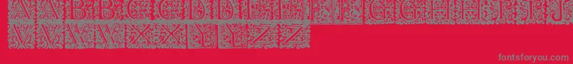 フォントShakespeare To Be Or Not To Be – 赤い背景に灰色の文字