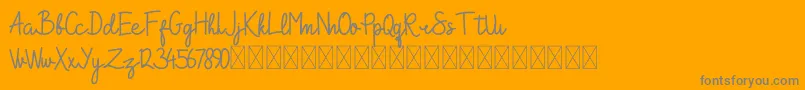 ShakilaYasmin Font – Gray Fonts on Orange Background