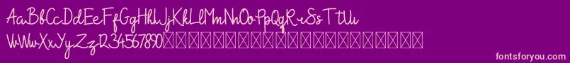 ShakilaYasmin Font – Pink Fonts on Purple Background