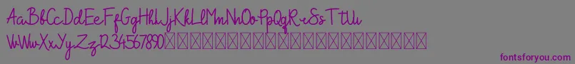 ShakilaYasmin Font – Purple Fonts on Gray Background