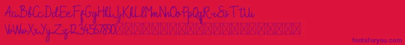 ShakilaYasmin Font – Purple Fonts on Red Background