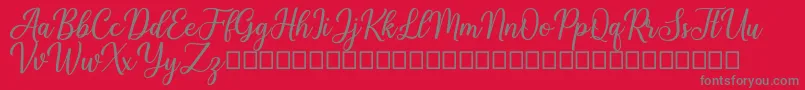 Shalinta Font – Gray Fonts on Red Background