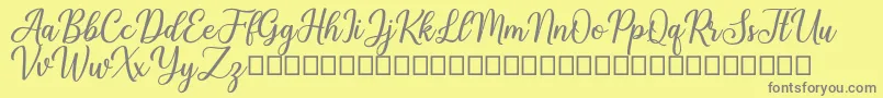 Shalinta Font – Gray Fonts on Yellow Background