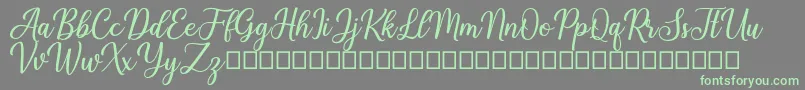 Shalinta Font – Green Fonts on Gray Background