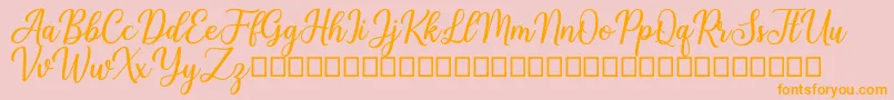 Shalinta Font – Orange Fonts on Pink Background