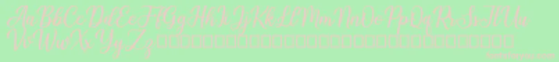 Shalinta Font – Pink Fonts on Green Background