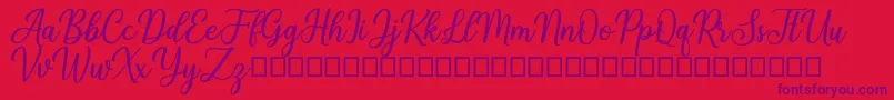Shalinta Font – Purple Fonts on Red Background