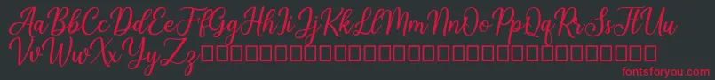 Shalinta Font – Red Fonts on Black Background
