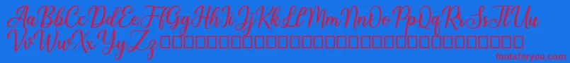 Shalinta Font – Red Fonts on Blue Background