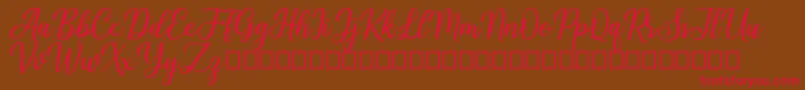 Shalinta Font – Red Fonts on Brown Background