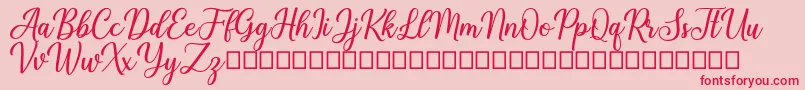 Shalinta Font – Red Fonts on Pink Background