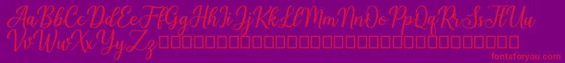 Shalinta Font – Red Fonts on Purple Background