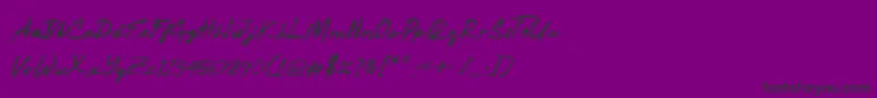 Shallows-Schriftart – Schwarze Schriften auf violettem Hintergrund