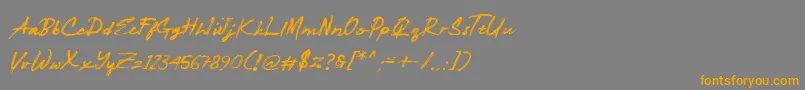 Shallows Font – Orange Fonts on Gray Background
