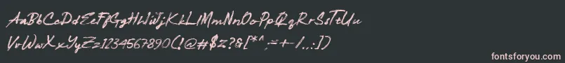 Shallows Font – Pink Fonts on Black Background