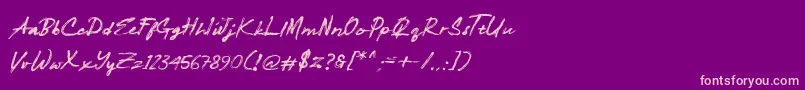 Shallows-Schriftart – Rosa Schriften auf violettem Hintergrund