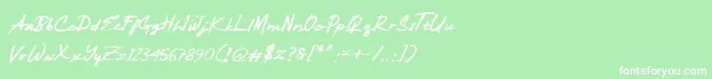 フォントShallows – 緑の背景に白い文字