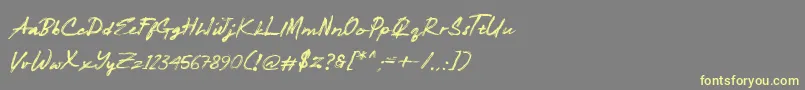 Shallows Font – Yellow Fonts on Gray Background