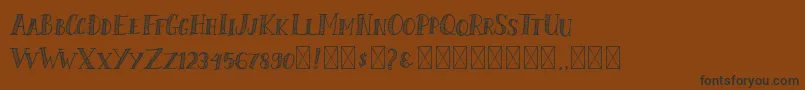 ShalmoneHunter Font – Black Fonts on Brown Background