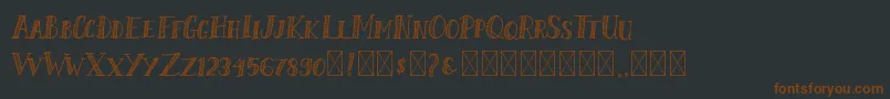 ShalmoneHunter Font – Brown Fonts on Black Background