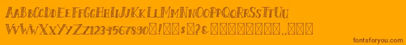 ShalmoneHunter Font – Brown Fonts on Orange Background