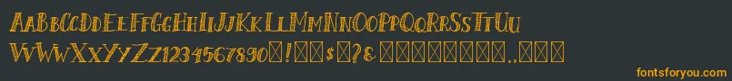 フォントShalmoneHunter – 黒い背景にオレンジの文字