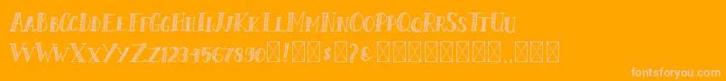 ShalmoneHunter Font – Pink Fonts on Orange Background