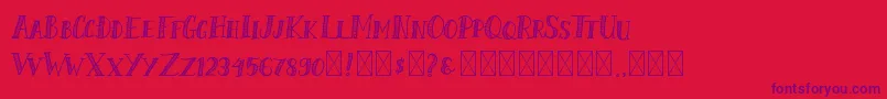 ShalmoneHunter Font – Purple Fonts on Red Background