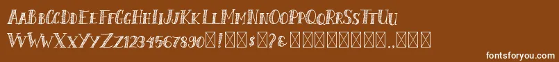 ShalmoneHunter Font – White Fonts on Brown Background