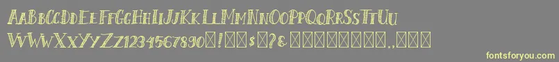 ShalmoneHunter Font – Yellow Fonts on Gray Background