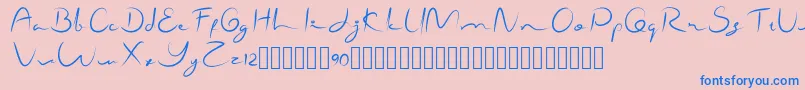 Shamallien Font – Blue Fonts on Pink Background