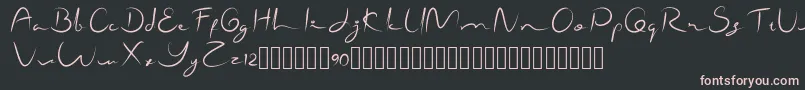 Шрифт Shamallien – розовые шрифты на чёрном фоне