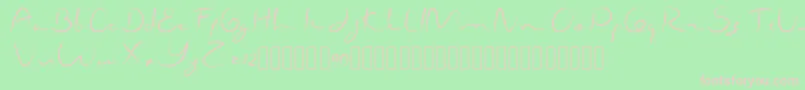 Shamallien Font – Pink Fonts on Green Background