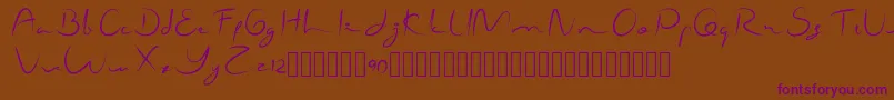 Шрифт Shamallien – фиолетовые шрифты на коричневом фоне