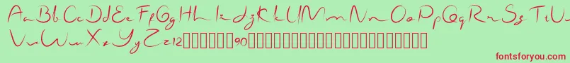 Shamallien Font – Red Fonts on Green Background